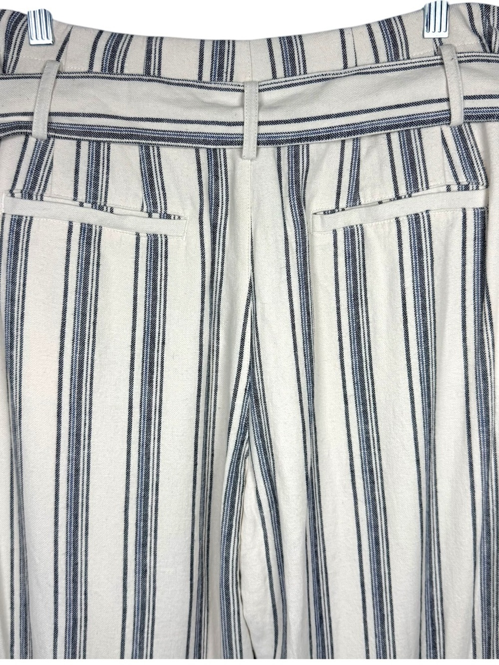 Ralph Lauren Pinstriped Linen Blend Pants Cropped 12 - Picture 4 of 10